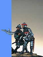 Английский пехотинец с алебардой и Английскиц рыцарь 1415 Азенкур.